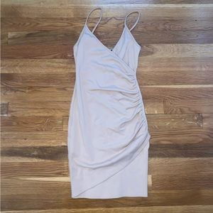 Nude Body Con Mini Dress